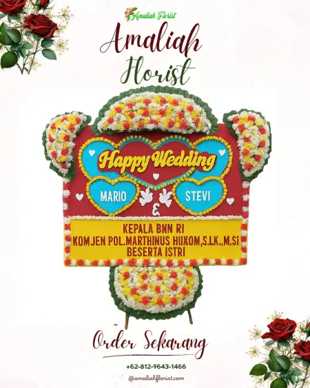 Papan Bunga Pernikahan Banjengan